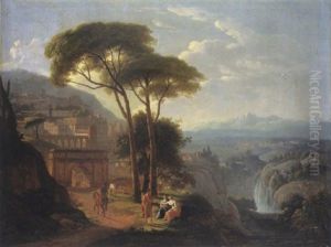 Vue De Tivoli by Jean Victor Bertin