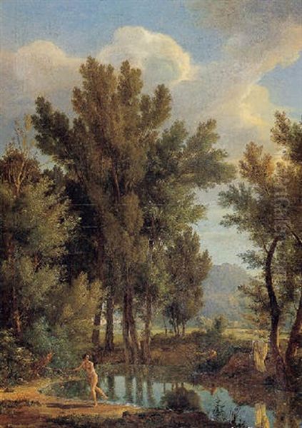 A Nymph Fleeing From A Satyr - view 1