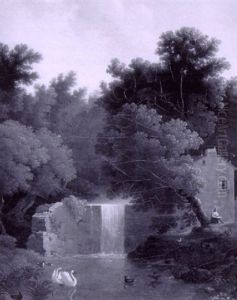 Un Dessinateur D'une Cascade Un Dessinateur D'une Cascade
