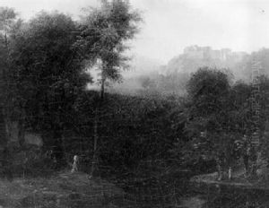 Paysage Classique De La Campagne Italienne by Jean Victor Bertin
