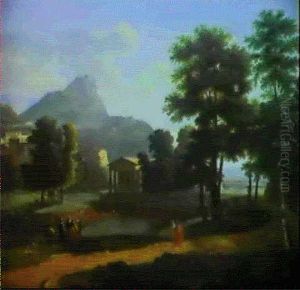 Paysage Au Temple Antique