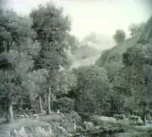 Personnages Dans Un Paysage by Jean Victor Bertin
