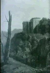 Paysage De La Campagne Romaine by Jean Victor Bertin