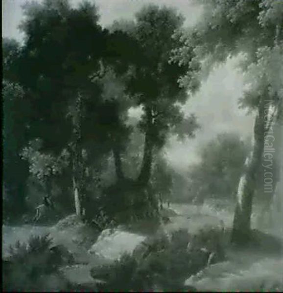 Paysage Et Chasseurs - view 1