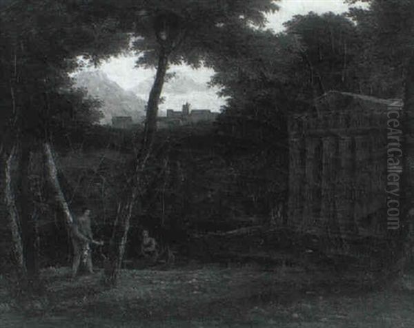 Paysage Avec Un Temple Grec - view 1