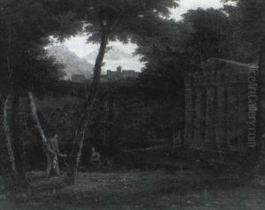 Paysage Avec Un Temple Grec by Jean Victor Bertin