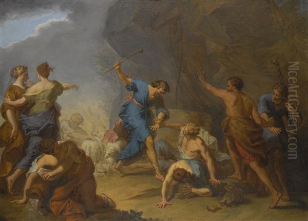Moses Defending The Daughters Of Jethro - view 1