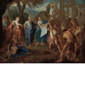 The Building Of Noah's Ark by Nicolas Bertin