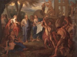 The Building Of Noah's Ark by Nicolas Bertin