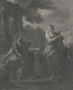 Le Christ Et La Samaritaine by Nicolas Bertin