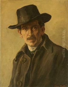 Herrenportrait Mit Hut Und Mantel