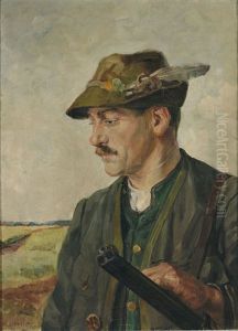 Portrait Eines Jungen Jagers Portrait Eines Jungen Jagers