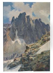 Hochgebirgslandschaft An Einem Fruhlingstag by Hans Bertle