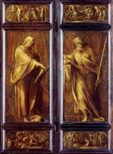 San Pietro E San Paolo Con Scene Delle Loro Vite (2 Works) by Jacopo Bertoia