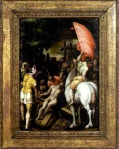 The Raising Of The Cross by Jacopo Bertoia
