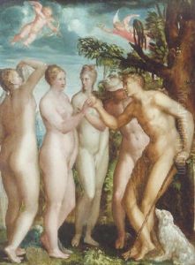 The Judgement Of Paris by Jacopo Bertoia