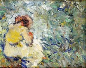 Femme Sur Un Pliant Femme Sur Un Pliant