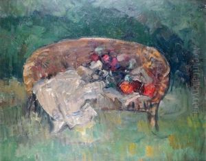 Le Canape En Rotin Dans Le Jardin by Abel Bertram