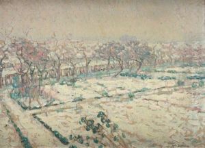 Paysage Matinal Sous La Neige