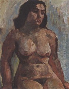 Seated Nude by Abel Bertram