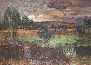 Jeune Enfant Dans Un Paysage by Abel Bertram