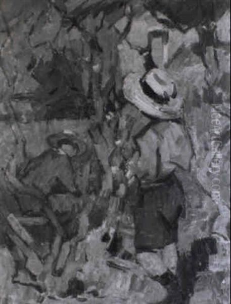 Personnages Dans Un Jardin - view 1