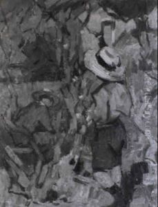 Personnages Dans Un Jardin by Abel Bertram