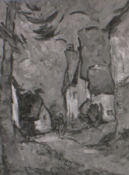 Two Figures On A Village Street - view 1