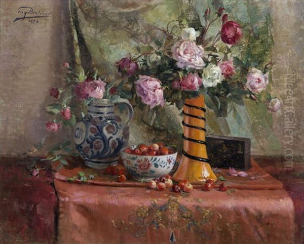 Still Life With Roses In An Orange Vase - view 1
