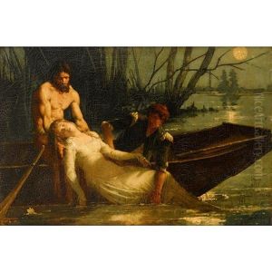 Chretiens Retirant Du Tibre Les Corps Des Martyrs