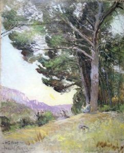 Fin De Journee Sur La Montagne Sainte-victoire by Paulin Andre Bertrand