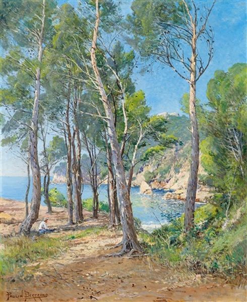 A Wooded Coastal Scene In Southern France - view 1