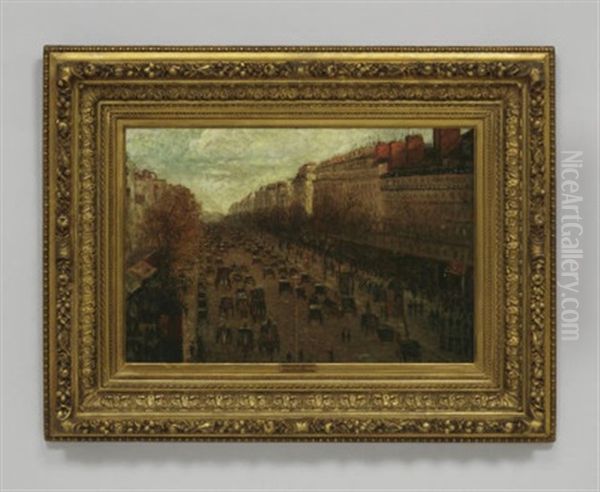 Blick Auf Die Herbstliche Rue Du Montmartre In Paris - view 1