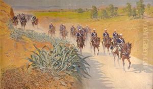 Salida De La Escuadra De Batidores De La Artilleria Montada Espanola