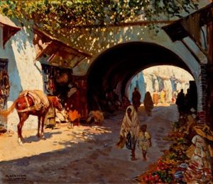 Calle Al-ayun, Medina De Tetuan by Mariano Bertuchi