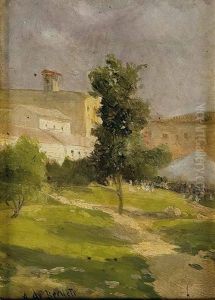 Fiesta Popular A Las Afueras De Madrid by Aureliano de Beruete y Moret