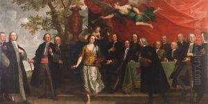 The Allegory Of Painting Among The Men Of The Royal Academy Of Arts Of Antwerp And Of The Guild Of Saint Luke