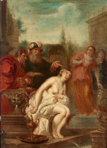 Susanna Och Gubbarna by Balthasar Beschey