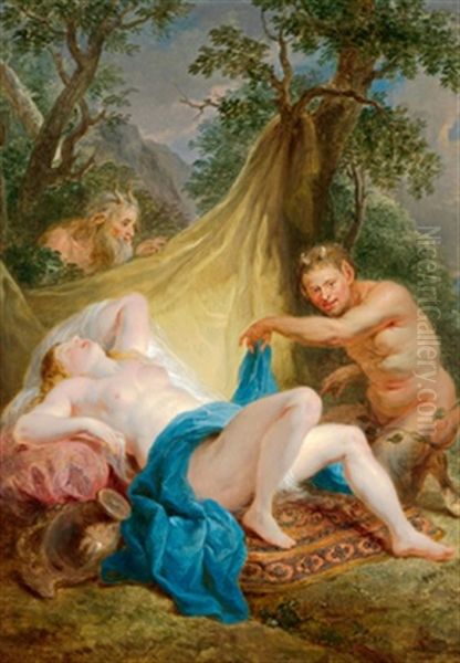 Zwei Satyrn Mit Trunkener Nymphe - view 1