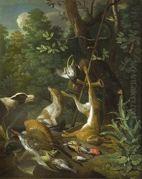 Trophee De Chasse Dans Un Paysage - view 1