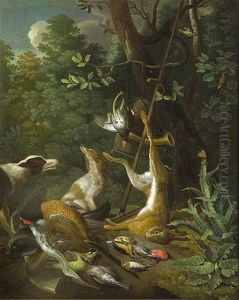Trophee De Chasse Dans Un Paysage