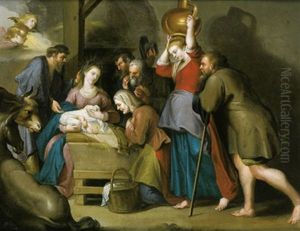 Die Anbetung Der Hirten, Verkleinerte Wiederholung Nach Dem Gemalde Von Rubens Im Musee Des Beaux Arts In Marseille Die Anbetung Der Hirten, Verkleinerte Wiederholung Nach Dem Gemalde Von Rubens Im Musee Des Beaux Arts In Marseille