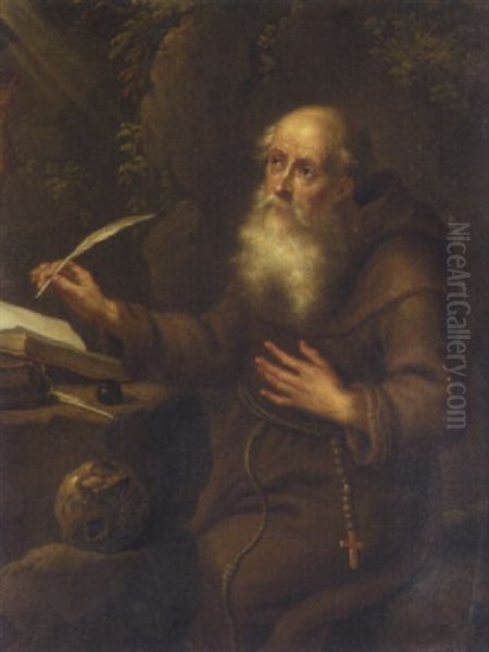 A Hermit Praying In A Landscape - view 1