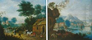 Cour De Ferme Animee by Balthasar Beschey