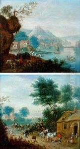 Cour De Ferme Animee by Balthasar Beschey