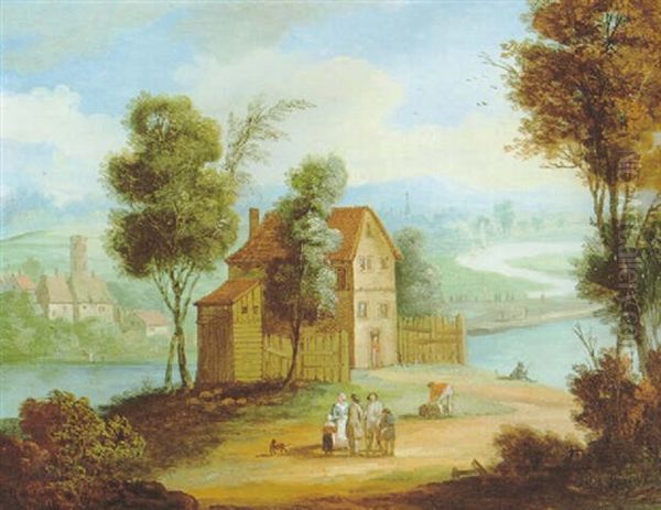 Sommerlandschaft Mit Haus Am Flus - view 1
