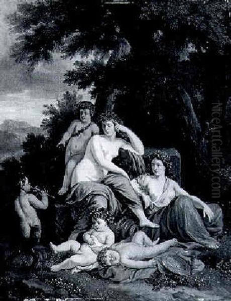 The Infant Bacchus With Satyrs And Nymphs Beside A Wood - view 1