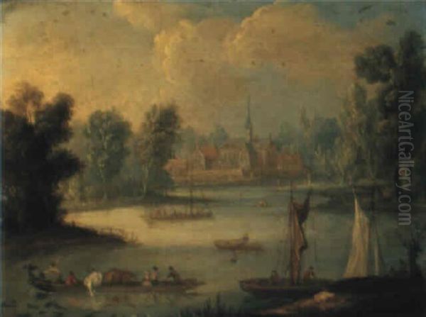 Cavaliers With An Ostler By A Tavern - view 1