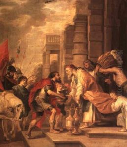 Abraham And Melchizedek by Balthasar Beschey
