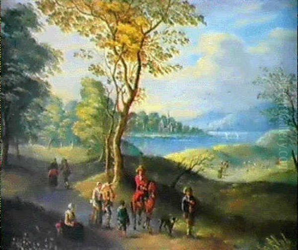Flusslandschaft Mit Reisenden - view 1